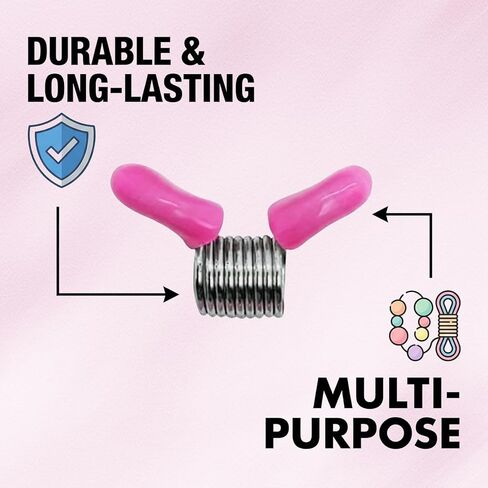 6-Piece Bead Stoppers with Red Handles, Pink Jewelry Making Tools for Bead Line Ends to Prevent Beads from Falling in Kuwait