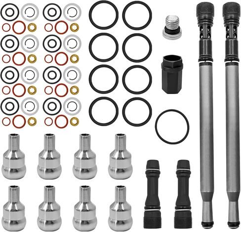 Stand Pipe Dummy Plug & Ball Tubes High Pressure Oil Rail Ball Tube Repair Kit Compatible with Ford Powerstroke 6.0L 2004-2007 904-293 6E7Z-9A332-B in Saudi Arabia