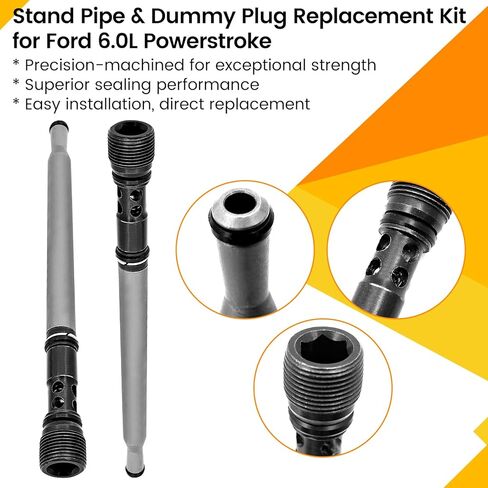Stand Pipe Dummy Plug & Ball Tubes High Pressure Oil Rail Ball Tube Repair Kit Compatible with Ford Powerstroke 6.0L 2004-2007 904-293 6E7Z-9A332-B in Saudi Arabia