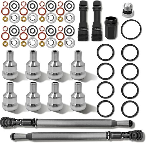 Stand Pipe Dummy Plug & Ball Tubes High Pressure Oil Rail Ball Tube Repair Kit Compatible with Ford Powerstroke 6.0L 2004-2007 904-293 6E7Z-9A332-B in Saudi Arabia