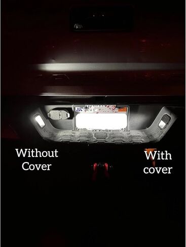 LED License Plate Lights Assembly Pair with Cover for 2016-2023 Toyota Tacoma/2014-2021 Toyota Tundra Pickup Truck 6000K White Tag Lights Lamps Replacement for TO2870101 812700C040 in Saudi Arabia