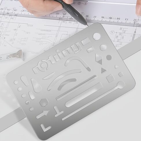 4 PCS Drafting Eraser Shield Erasing Shield for Drawing Stainless Steel Drawing Template Tools Stencil for Mechanical Engineering Artists, Architects, Designers, and Crafters in Saudi Arabia