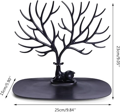 Jewelry Tree Necklace Holder, 2 Pcs Little Deer Display Stand, Tree Tower Rack Hanging Organizer for Earrings Necklace Antler Holder Organizer in Saudi Arabia