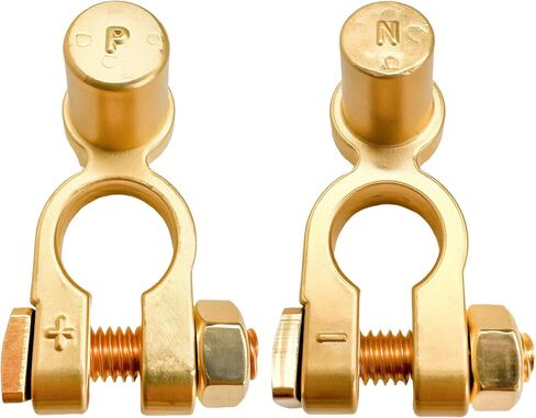 2 PCS SAE to JIS Car Battery Terminals Connector, Positive & Negative Quick-Release Top Post Battery Clamps, SAE to Pencil Post Battery Cable Terminal Adapters for Car Boat in Kuwait