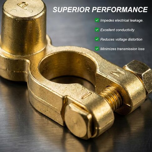 2 PCS SAE to JIS Car Battery Terminals Connector, Positive & Negative Quick-Release Top Post Battery Clamps, SAE to Pencil Post Battery Cable Terminal Adapters for Car Boat in Kuwait