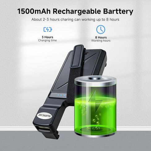 Sumicor Back Clip Bluetooth ماسح الباركود، 3 في 1 Bluetooth5.2 & 2.4G لاسلكي وUSB سلكي قارئ باركود صغير محمول متوافق مع 4.7 بوصة - 6.6 بوصة iPhone، Android الذكي in Kuwait