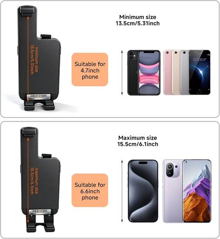 Sumicor Back Clip Bluetooth ماسح الباركود، 3 في 1 Bluetooth5.2 & 2.4G لاسلكي وUSB سلكي قارئ باركود صغير محمول متوافق مع 4.7 بوصة - 6.6 بوصة iPhone، Android الذكي in Kuwait