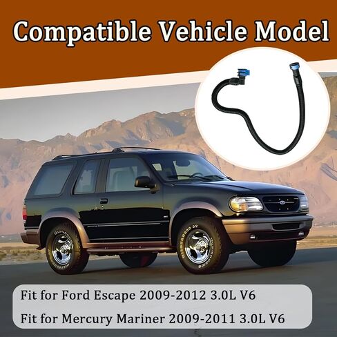 مجموعة خرطوم خط الوقود مناسبة لسيارة Ford Escape 2009-2012، تناسب Mercury Mariner 2009-2011 3.0L V6 استبدل 9L8Z-9288-B 9L8Z9288B من السكك الحديدية إلى الإطار in Kuwait