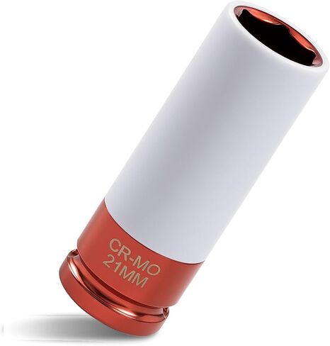 1/2" Drive 17 mm Lug Nut Impact Socket, CR-MO Lug Nut Protective Sleeve, 6 Point Thin Wall Deep Socket, Universal Non-Marring Wheel Rim Repair Accessories (17MM) in Saudi Arabia