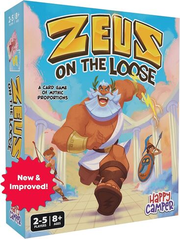 Zeus on the Loose - A Card Game of Mythic Proportions - New & Improved Happy Camper Edition | Perfect Math Game for Fans of Greek Mythology and Family Game Night | 2-5 players | Ages 8+ in Saudi Arabia