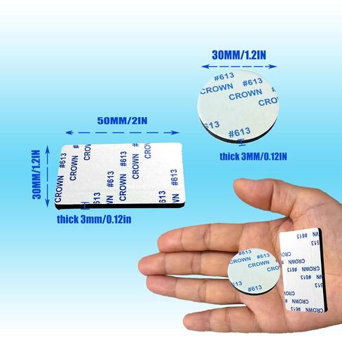 Double Sided Tape, Strong Mounting Tape,Black Self-Adhesive Strong Foam-Pads Include Round(40Pcs) and Rectangular(25Pcs) for Walls Picture, Cars,Office,School and Home. in Saudi Arabia