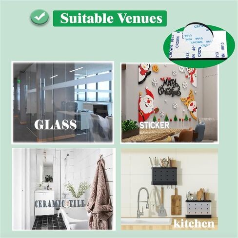 Double Sided Tape, Strong Mounting Tape,Black Self-Adhesive Strong Foam-Pads Include Round(40Pcs) and Rectangular(25Pcs) for Walls Picture, Cars,Office,School and Home. in Saudi Arabia