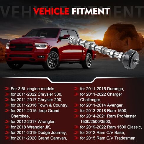 5184378AG Right Side Exhaust Camshaft Replacement for Jeepor Dodge for Chrysler for Ram 3.6L V6 Models Replace 05184378AH 5184378AE 5184378AF 5184378AD in Saudi Arabia