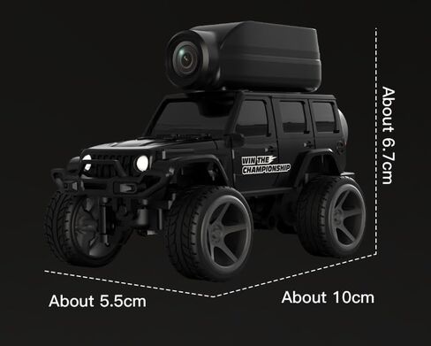1:64 Mini FPV RC Car, Alloy Crafted Remote Control Truck with HD Camera & Real-Time Video Transmission, Dual Mode Control(App & Remote), Decorative LED Lights, Toy Gift for Adults & Kids in Saudi Arabia