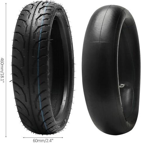 Front & Rear Scooter Tires and Tubes Combo: 60/90-14 & 90/90-12, 6-Ply Rating for Dirt Bike, Trail Bike, Street Bike - Heavy Duty All Terrain Tubed Tire Set in Saudi Arabia