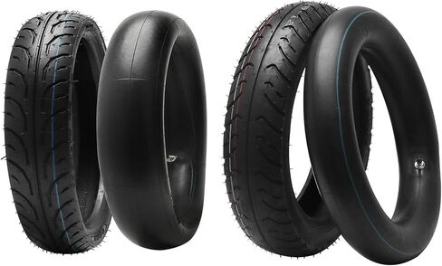 Front & Rear Scooter Tires and Tubes Combo: 60/90-14 & 90/90-12, 6-Ply Rating for Dirt Bike, Trail Bike, Street Bike - Heavy Duty All Terrain Tubed Tire Set in Saudi Arabia
