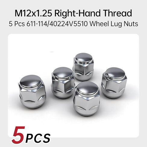 5Pcs M14*1.5 Wheel Lug Nuts 611-327 Compatible with Odyssey Passport Pilot Ridgeline, MDX RLX TL ZDX Replaces 90304TK4A01 in Saudi Arabia