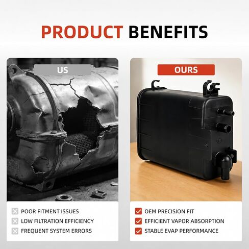 علبة بخار الوقود متوافقة مع Hyundai Accent 2006-2011 & Kia Rio 2006-2012 / Rio5 2006-2011 1.6L، استبدال علبة الفحم EVAP CP3280 in Kuwait