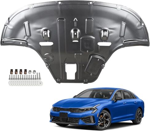 درع سبلاش المحرك متوافق مع 2021 2022 2023 2024 2025 KIA K5 لوحة الحماية السفلية للمحرك متوافقة مع 2021-2025 KIA K5 اللوحات الطينية للمحرك الأمامي مع أجهزة لولبية in Kuwait