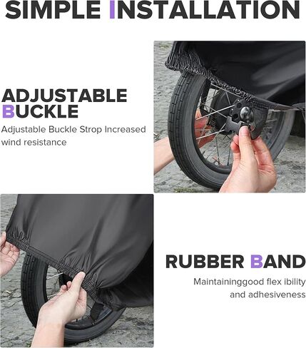 Motorcycle Cover,Car Accessories Dustproo All-Season Usable Motorcycle Cover Waterproof Outdoor,Bike Accessories,Outdoor Bike Covers,Powersports Vehicle Covers,Suitable for Various Motorcycles in Kuwait