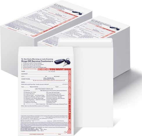 500 PCS Key Drop Envelopes Bulk - 6 x 9 inch Night After Hours Self-Adhesive Cash Drop Off Envelopes for Auto Shop Repair & Service in Saudi Arabia