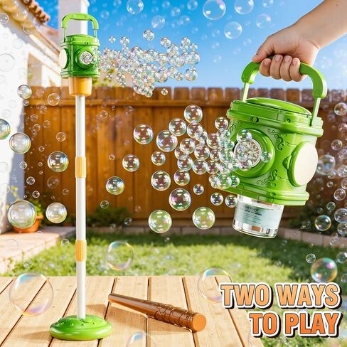 Bubble Machine for Toddlers 3-5, Bubble Blower Maker Lights Music with Remote Control, Standing Bubble Blower for Parties Birthday Wedding Toddlers Kid Summer Outdoor Toys in Saudi Arabia