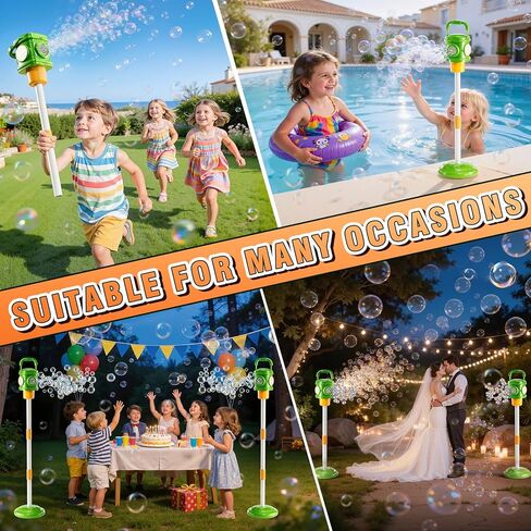 Bubble Machine for Toddlers 3-5, Bubble Blower Maker Lights Music with Remote Control, Standing Bubble Blower for Parties Birthday Wedding Toddlers Kid Summer Outdoor Toys in Saudi Arabia