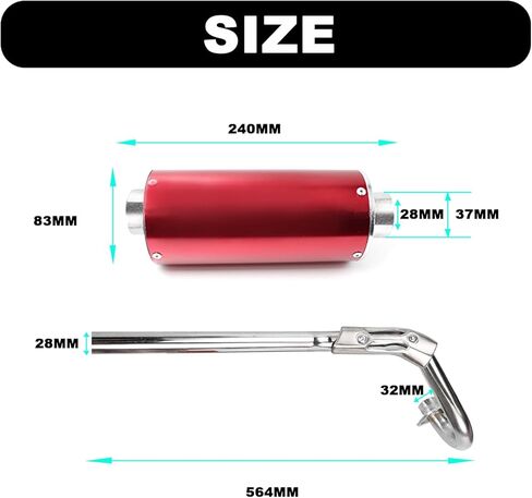 Motorcycle Exhaust High Performance Slip On Exhaust Motorcycle Muffler Accessories for Honda CRF50 XR50 CRF50F 70cc 110cc 125cc Coolster Sport-B Taotao Apollo Chinese Dirt Pit Bike in Saudi Arabia