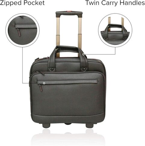 Wheeled Laptop Case Fits Up To 15.6" Computer Briefcase Trolley - Pilot Case in Saudi Arabia