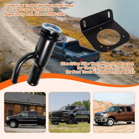 Fuel Tank Filler Neck Pipe Diesel Replace 4C3Z9034C and Fuel Gas Filler Neck Mount for Chevy for GMC for Dodge for Ford Service Body Truck or Flatbed in Saudi Arabia