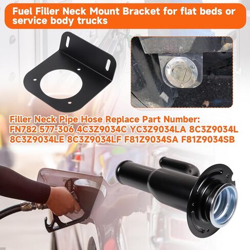 Fuel Tank Filler Neck Pipe Diesel Replace 4C3Z9034C and Fuel Gas Filler Neck Mount for Chevy for GMC for Dodge for Ford Service Body Truck or Flatbed in Saudi Arabia