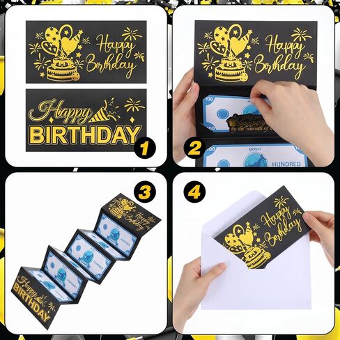 Birthday Money Holder, Cash Gift Money Birthday Card, Moneys Gift Holder with Built-in Moneys Slot for Elegant Gifting in Saudi Arabia