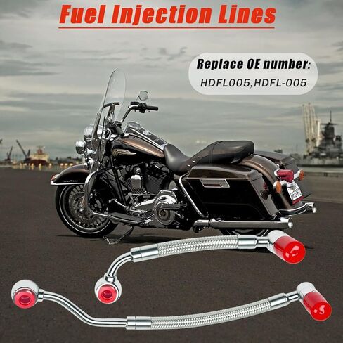 خطوط حقن الوقود المتوافقة مع Harley-Davidson Electra Glide Road King 1996-1999 تحل محل HDFL-005 HDFL005 in Kuwait