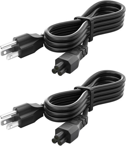 استبدال سلك طاقة التيار المتردد العالمي 6FT 3 Prong لطابعة Epson وHP وAcer وDell وLenovo وSamsung وAsus Laptop وLG LCD LED كابل طاقة التلفزيون الذكي (IEC320 C5 إلى NEMA 5-15P)، حزمة واحدة in Saudi Arabia