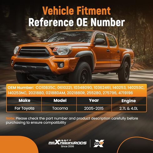 ضاغط مكيف الهواء من maxpeedingrods مع قابض لسيارة Toyota Tacoma 2005-2015 2.7L / 4.0L يستبدل #CO10835C 0610221 in Kuwait