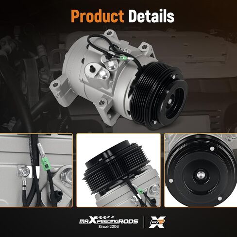 ضاغط مكيف الهواء من maxpeedingrods مع قابض لسيارة Toyota Tacoma 2005-2015 2.7L / 4.0L يستبدل #CO10835C 0610221 in Kuwait