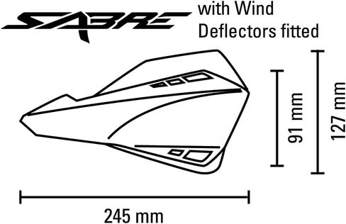 Barkbusters Sabre MX/Enduro Handguard - Black (with deflectors in Orange) in Saudi Arabia