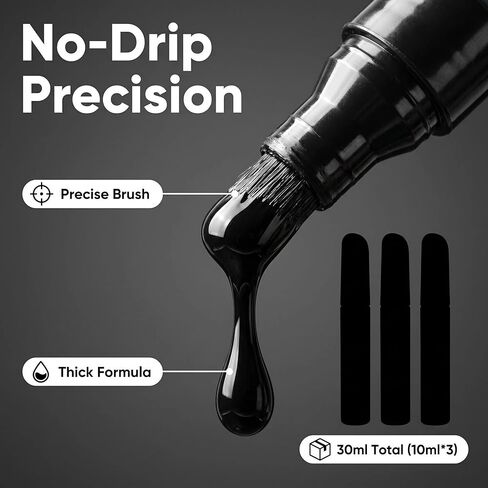 Magic Car Scratch Repair Pen, Fix Rim Scratches in Minutes,Permanent & No-Drip Formula, Car Wheel Scratch Repair Kit for Curb Rash & Scratches, Universal Gloss Black Enamel paint for Alloy in Saudi Arabia