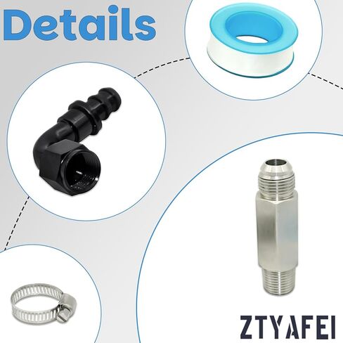 موصل خرطوم سخان بقفل دفع 10AN مطور لـ 2007.5-2024 Dodge Ram 6.7L Cummins 2500-5500 - بديل مانع للتسرب لـ 52014739AG، 55056711AC، 55056966AA، 68005253AA in Kuwait
