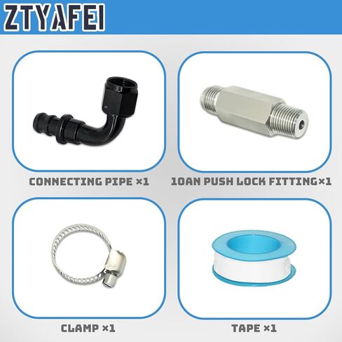 موصل خرطوم سخان بقفل دفع 10AN مطور لـ 2007.5-2024 Dodge Ram 6.7L Cummins 2500-5500 - بديل مانع للتسرب لـ 52014739AG، 55056711AC، 55056966AA، 68005253AA in Kuwait