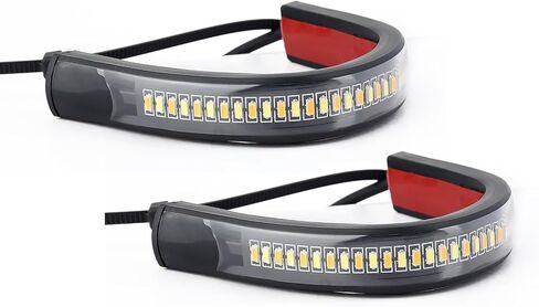 2PCS Motorcycle Turn Signals LED,Dual-Color Fork Motorcycle Blinkers as Turns Signal & Daytime Running Lights,Waterproof Motorcycles Rear Turn Signals Motorcycles Accessories in Saudi Arabia