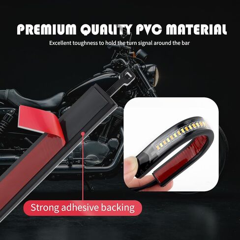 2PCS Motorcycle Turn Signals LED,Dual-Color Fork Motorcycle Blinkers as Turns Signal & Daytime Running Lights,Waterproof Motorcycles Rear Turn Signals Motorcycles Accessories in Saudi Arabia