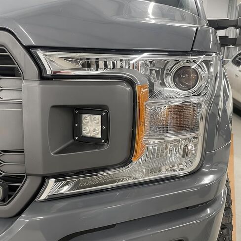 Front Upper Bumper Grille with LED Lights & Side Marker Lights fit for 2018 2019 2020 Ford F-150 F150, Matte Black Mesh Grill Replacement in Saudi Arabia