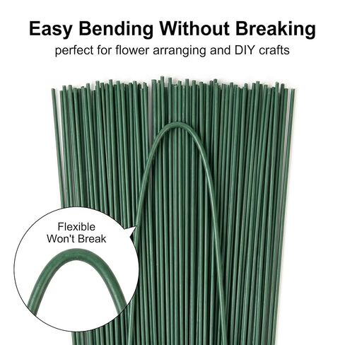 100Pcs 2mm Green Floral Wire Stems – 12 Inch Non-Rust Florist Wire for Flower Arranging, Wreath Making, DIY Crafts – Flexible & Strong Bulk Craft Wire in Saudi Arabia