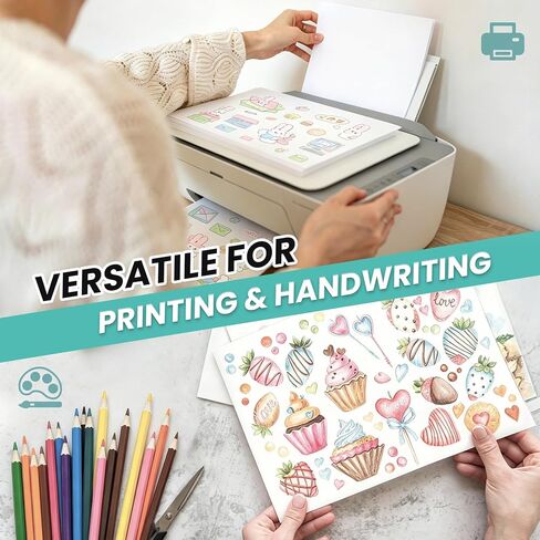 Philbinden 8.5x11 Printable Washi Paper Sticker,White Multipurpose Copy Paper in Saudi Arabia