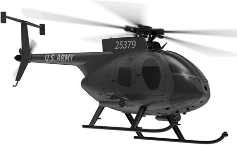 Yu Xiang F119S MD500 MH-6 Little Bird RC Helicopter with GPS, 1/16 Scale 250-Class Military RC Helicopter 2.4G 9CH 6G/3D Switchable Modes & Openable Cockpit (RTF Version) in Saudi Arabia