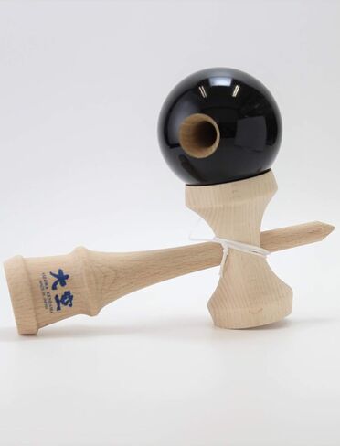 日本けん玉協会認定 New 競技用けん玉「大空」単色 黒 国産品 (OZORA KENDAMA) in Saudi Arabia