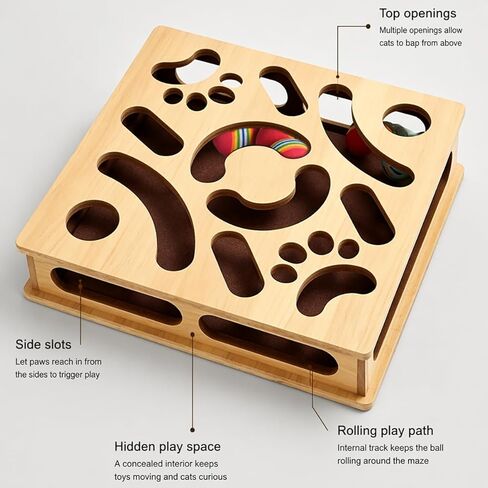 صندوق حفظ مخالب القطط (كبير)، هيكل من الخشب الصلب لأداة خدش مبرد أظافر القطط مع ورق زجاج من الداخل، صندوق مبرد أظافر بديل خالٍ من الإجهاد للمقصات والمطاحن (كرة الجرس) in Saudi Arabia
