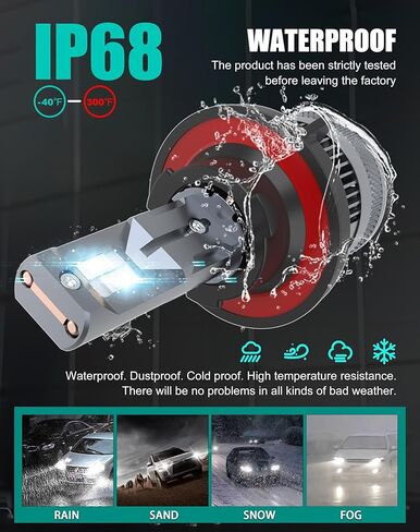 9008 H13 مصابيح LED لفورد F150 F250 F350 نيسان دودج رام داكوتا جي إم سي شيفروليه رام، 34901-HL4-A01 لهوندا بايونير تالون بولاريس رينجر RZR موستانج، 30000Lm 110W 6500K، شعاع عالي منخفض، عبوتان in Kuwait