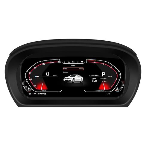 مجموعة أدوات القياس الرقمية 12.3 بوصة لسيارة BMW 3 Series E90 E91 E92 E93 2005-2012، عداد السرعة البديل للوحة القيادة مع شاشة زرقاء مضادة للتوهج in Kuwait
